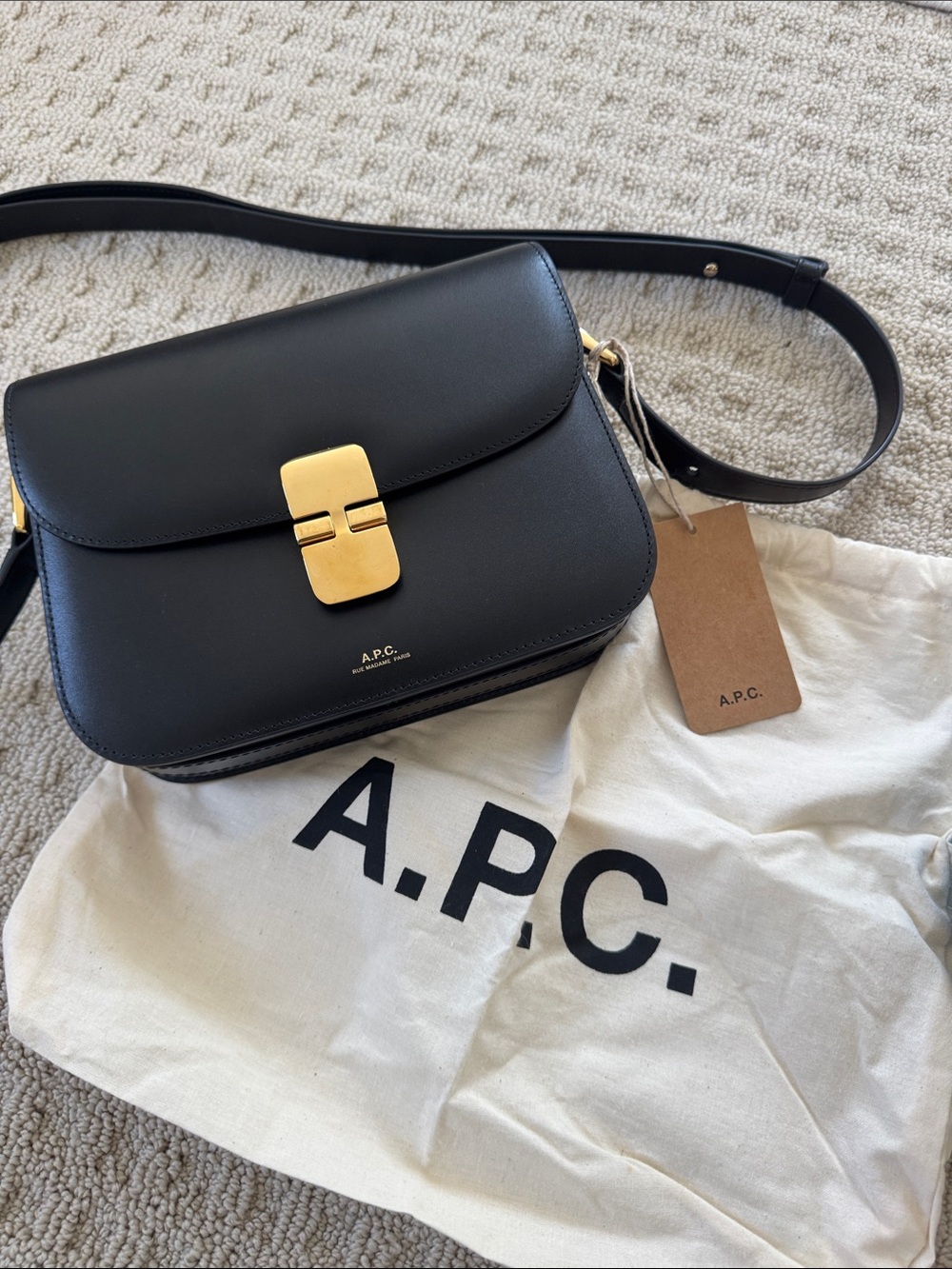 A.P.C. Black Leather Sac Grace Small Noir MA Style code: PXBMW-F61413